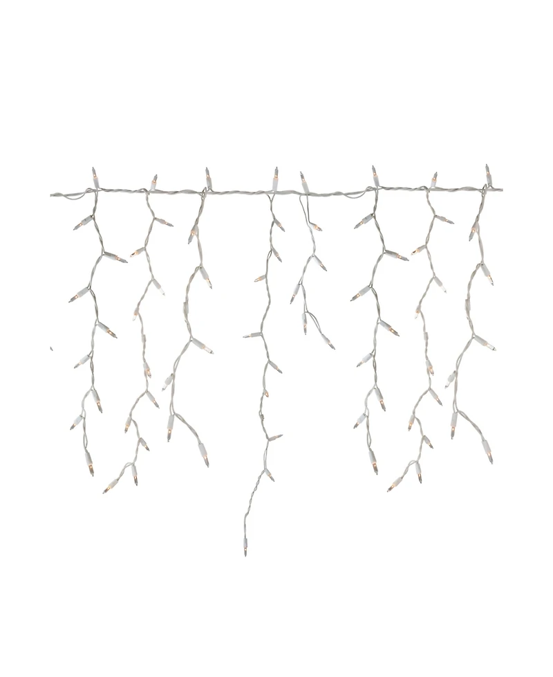 300 Count Clear Mini Icicle Christmas Lights 18' Wire