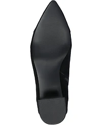Journee Collection Women's Lusinda Color Block Pointed Toe Booties