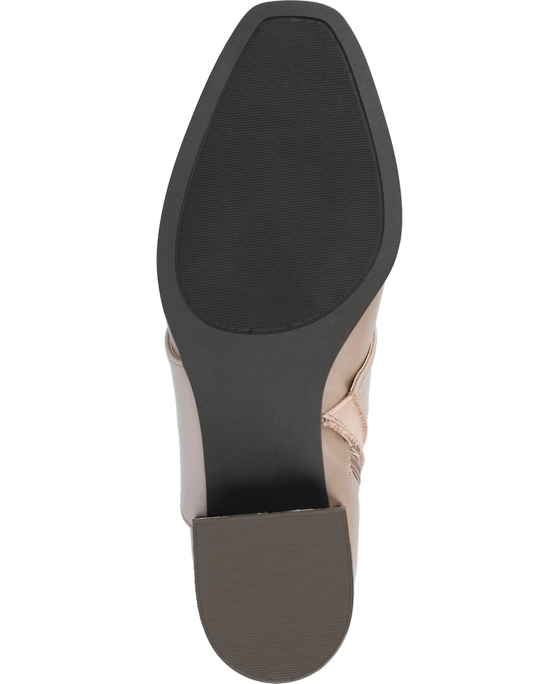Journee Collection Women's Kyler Two Tone Block Heel Booties