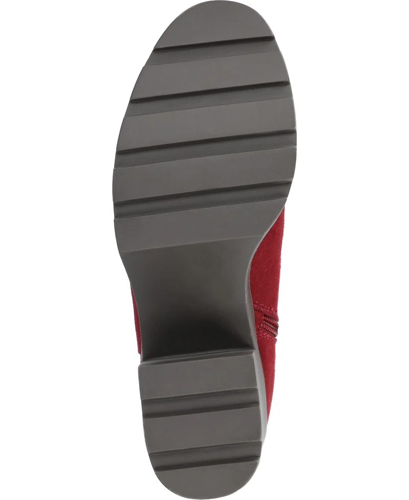 Journee Collection Women's Cassidy Platform Block Heel Lug Sole Booties