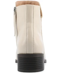 Journee Collection Women's Cappri Block Heel Square Toe Ankle Booties