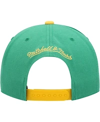 Men's Mitchell & Ness Green La Galaxy Throwback Logo Snapback Hat