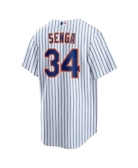 Men's Nike Kodai Senga White, Royal New York Mets Home Replica Player Jersey