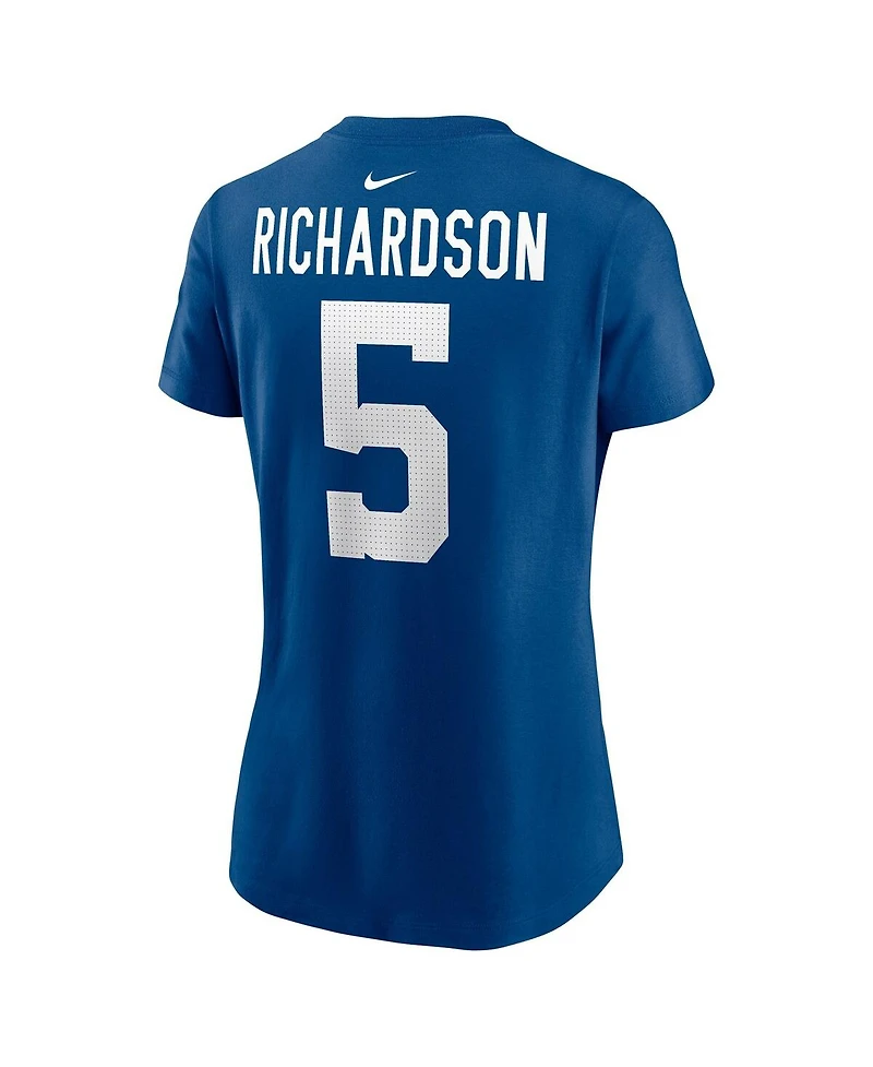 Women's Nike Anthony Richardson Royal Indianapolis Colts 2023 Nfl Draft First Round Pick Player Name and Number T-shirt