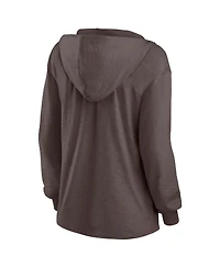Women's Fanatics Brown Cleveland Browns Jumper V-Neck Pullover Hoodie