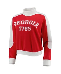 Women's Gameday Couture Red Georgia Bulldogs Make it a Mock Sporty Pullover Sweatshirt