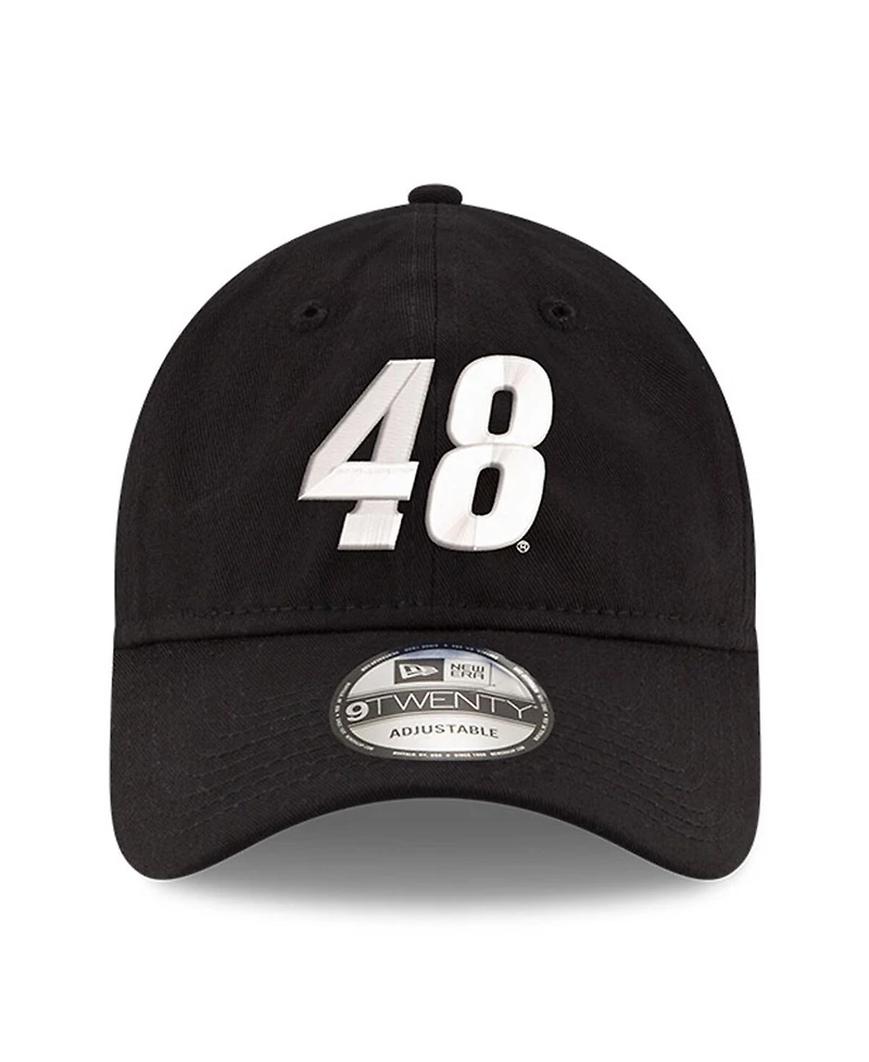 Men's New Era Black Alex Bowman Enzyme Washed 9TWENTY Adjustable Hat