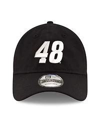 Men's New Era Black Alex Bowman Enzyme Washed 9TWENTY Adjustable Hat