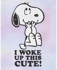 Peanuts Girls I Woke Up This Cute Snoopy Tie-Dye Sleep Pajama Set