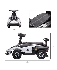 Aosom Toddler Ride-on Toy W/ Under-Seat Storage, Steering Wheel, Horn,
