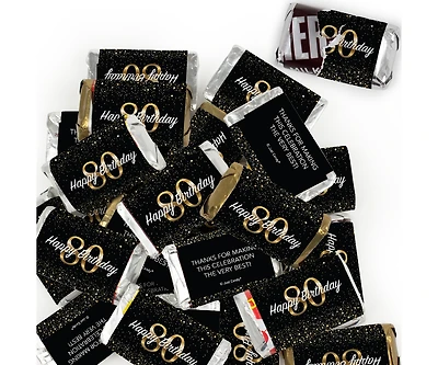 Just Candy 80th Birthday Candy Party Favors Hershey's Miniatures Chocolate - No Assembly Required, 76 Pieces
