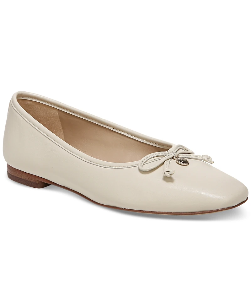 Sam Edelman Women's Meadow Square-Toe Bow Ballet Flats