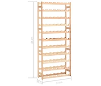 vidaXL Wine Rack for 77 Bottles Pinewood