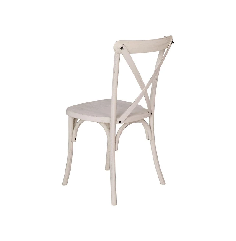 2-Pack Resin X-Back Chair