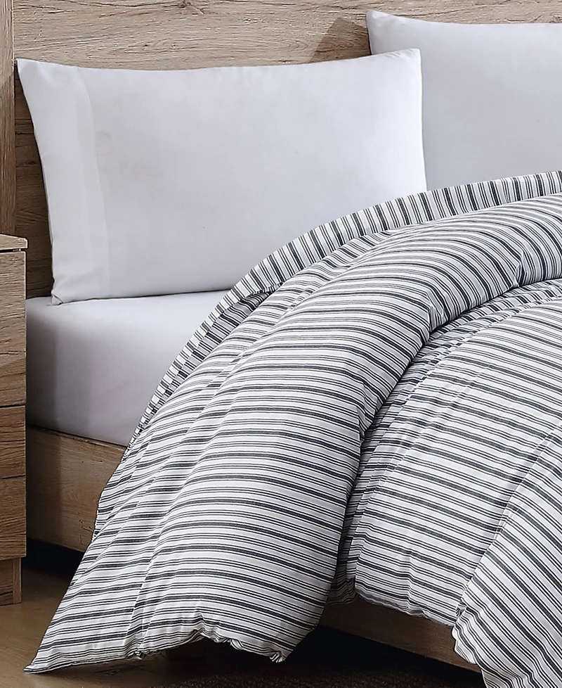 Nautica Coleridge Stripe Cotton Reversible Duvet Cover