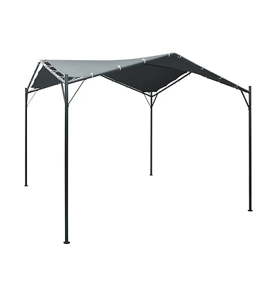 Gazebo Pavilion Tent Canopy 9.8ft x9.8ft Steel Anthracite