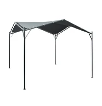 Gazebo Pavilion Tent Canopy 9.8ft x9.8ft Steel Anthracite