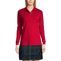 Lands' End Women's Tall Long Sleeve Interlock Polo Shirt