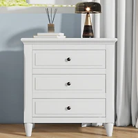 Streamdale 3-Drawer Nightstand Storage Wood Cabinet