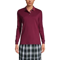 Lands' End Women's Long Sleeve Interlock Polo Shirt