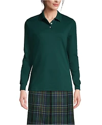 Lands' End Women's Long Sleeve Interlock Polo Shirt