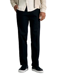 Haggar Men's Premium No Iron Khaki Straight-Fit Stretch Flat-Front Pants