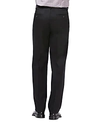 Haggar Men's Premium No Iron Khaki Classic Fit Pleat Hidden Expandable Waist Pants
