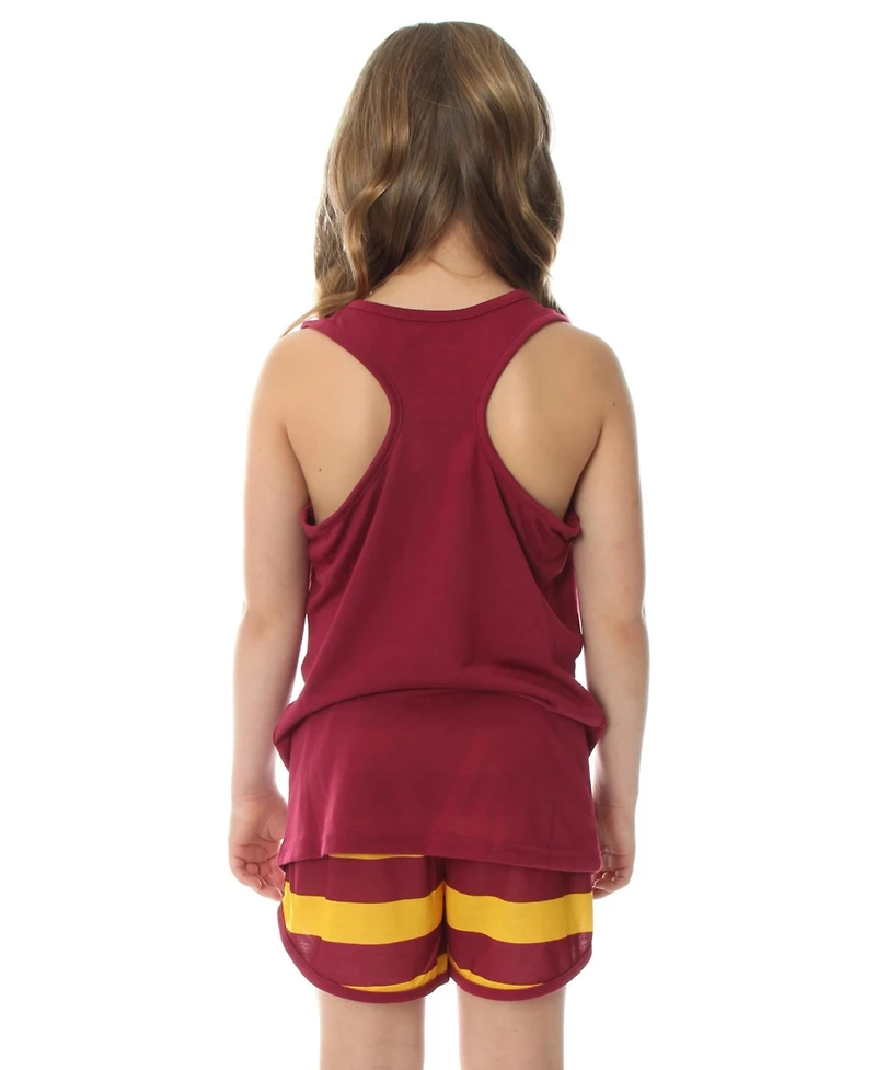 Harry Potter Girls Hogwarts House Crest Racerback Tank Shorts 2PC Pajama Set