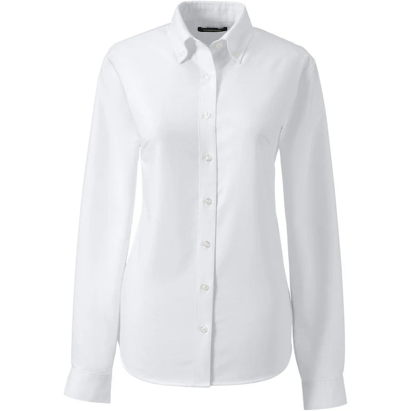 Lands' End School Uniform Women's Long Sleeve Oxford Dress Shirt
