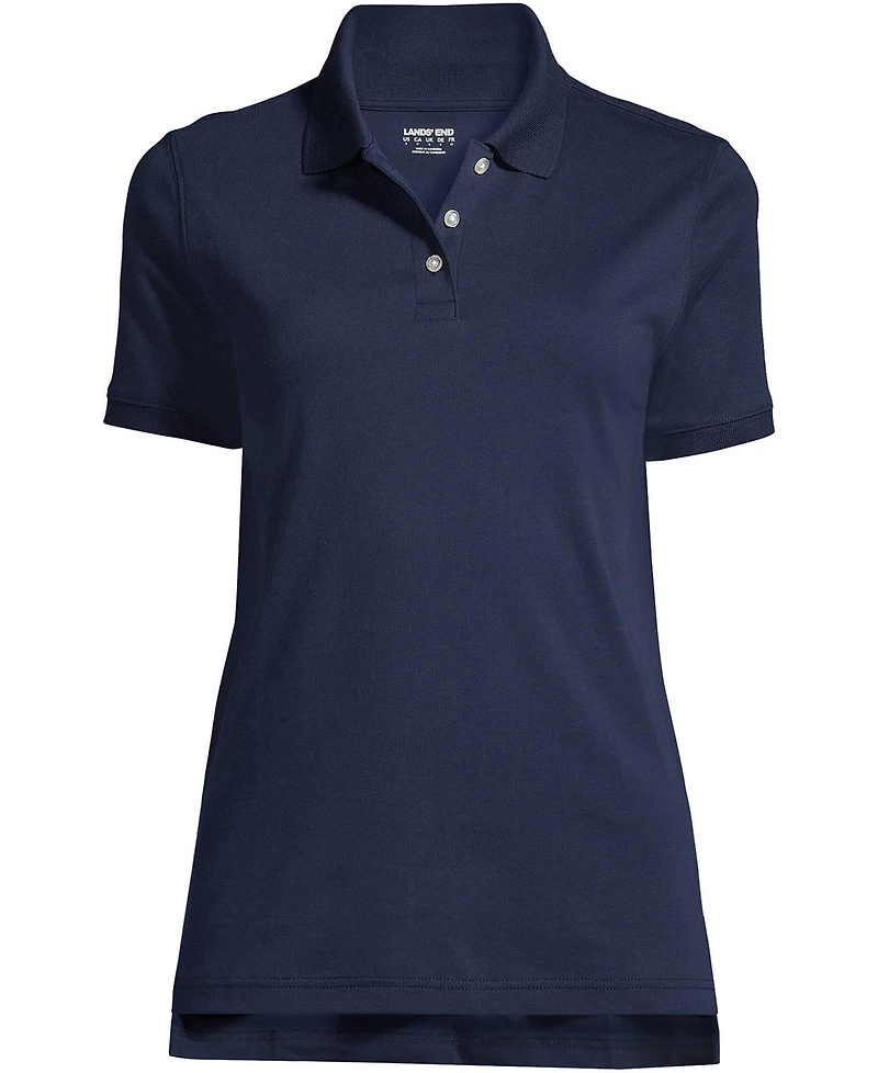 Lands' End Women's Tall Short Sleeve Interlock Polo Shirt