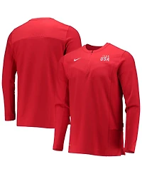 Men's Nike Red Team Usa Half-Zip Performance Jacket