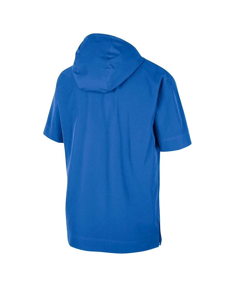 Men's Nike Blue Ucla Bruins Coaches Quarter-Zip Short Sleeve Jacket
