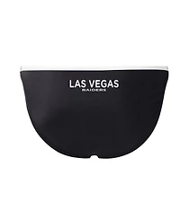 Women's G-iii 4Her by Carl Banks Black Las Vegas Raiders Play Action Bikini Bottom