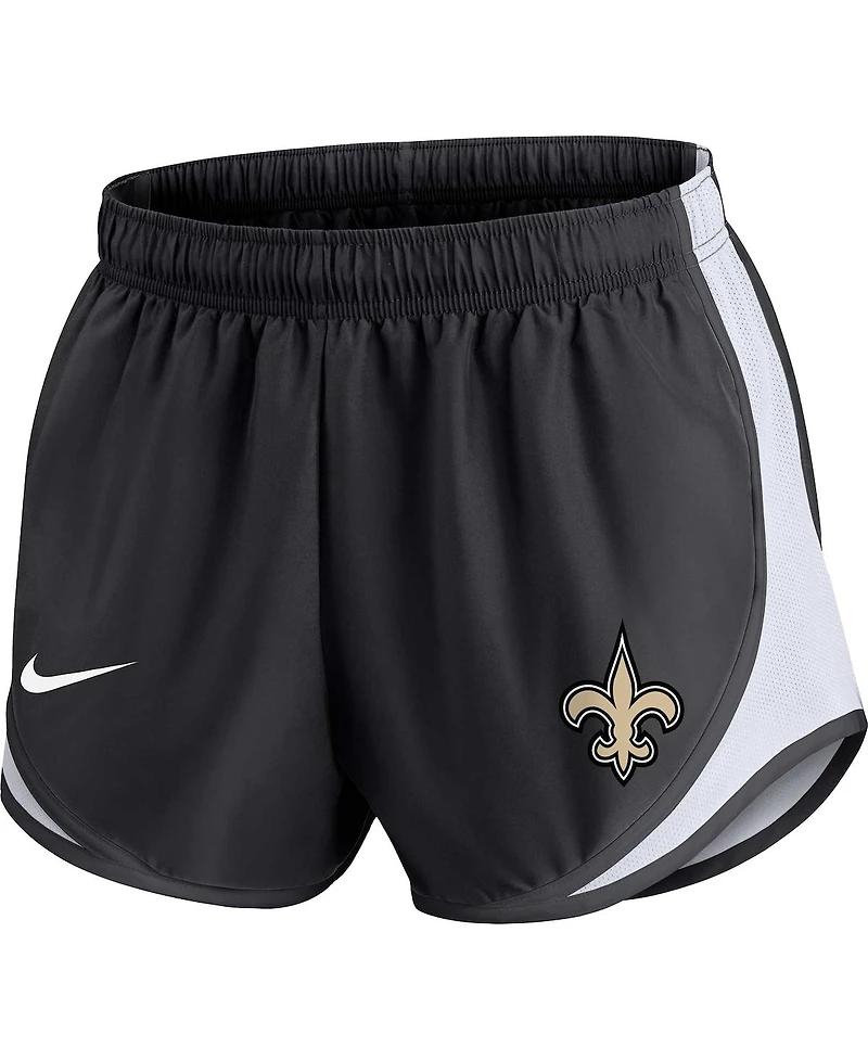 Women's Nike Black New Orleans Saints Plus Tempo Shorts