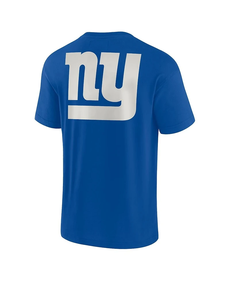 Men's and Women's Fanatics Signature Royal New York Giants Super Soft Short Sleeve T-shirt