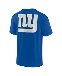 Men's and Women's Fanatics Signature Royal New York Giants Super Soft Short Sleeve T-shirt