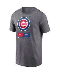 Men's Nike Heather Charcoal Chicago Cubs 2023 Mlb World Tour: London Series T-shirt