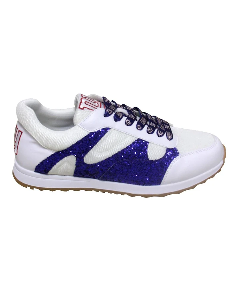 Women's Cuce White New York Giants Glitter Sneakers