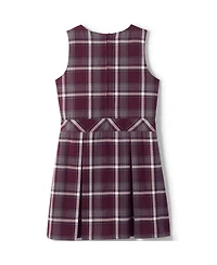 Lands' End School Uniform Girls Plaid Jumper Top of Knee
