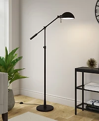 Hudson & Canal Dexter 61" Metal Shade Height Adjustable and Tilting Floor Lamp