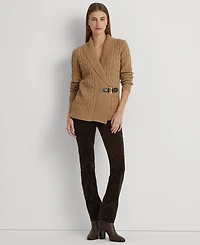 Lauren Ralph Women's Buckled Cotton Sweater