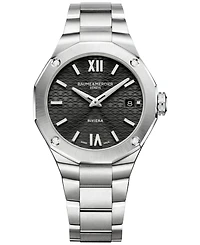 Baume & Mercier Women's Swiss Riviera Diamond (1/10 ct. t.w.) Stainless Steel Bracelet Watch 36mm