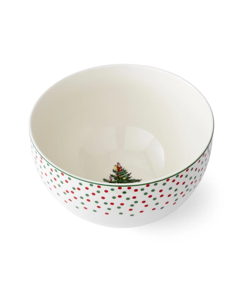 Spode Christmas Tree Polka Dot Rice Bowls, Set of 4