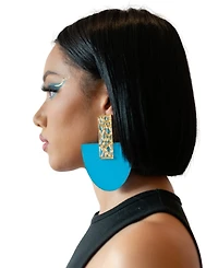Swanky Designs Zahara Geo Curve Drop Earrings