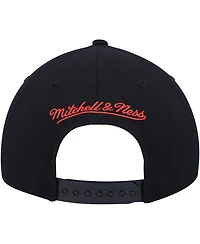 Men's Mitchell & Ness Black, Red Toronto Raptors Mvp Team Two-Tone 2.0 Stretch-Snapback Hat