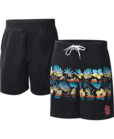 Men's G-iii Sports by Carl Banks Black St. Louis Cardinals Breeze Volley Swim Shorts