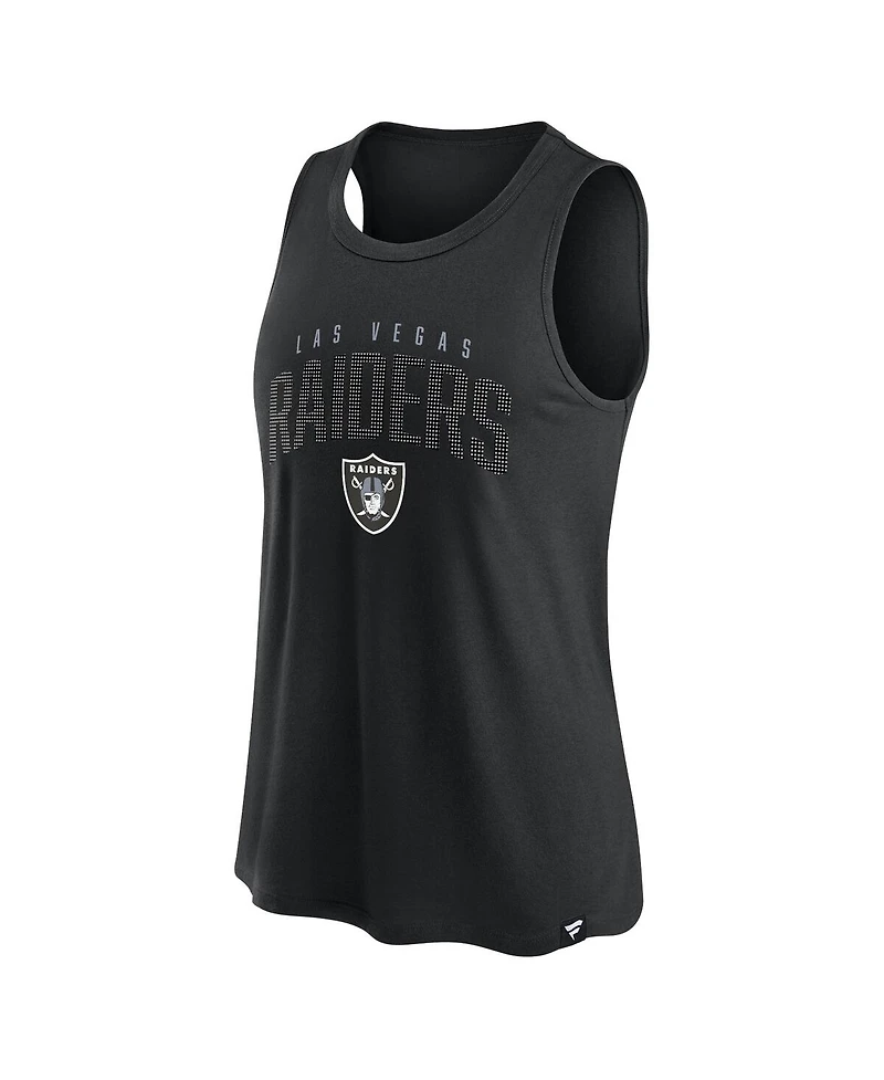 Women's Fanatics Black Las Vegas Raiders Classic Rhine Tank Top