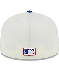 Men's New Era Stone, Royal Atlanta Braves Retro 59FIFTY Fitted Hat