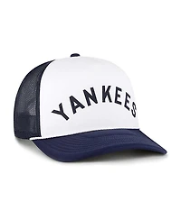 Men's '47 Brand White New York Yankees Foam Front Script Trucker Snapback Hat