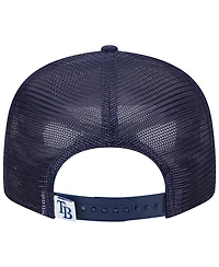 Men's New Era Navy Tampa Bay Rays Team Color Trucker 9FIFTY Snapback Hat